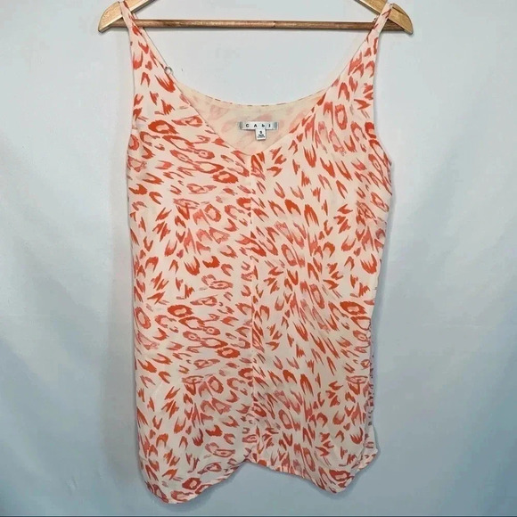CAbi 267 Flirty Coral Animal Print Cami Top Size Small - Picture 5 of 10